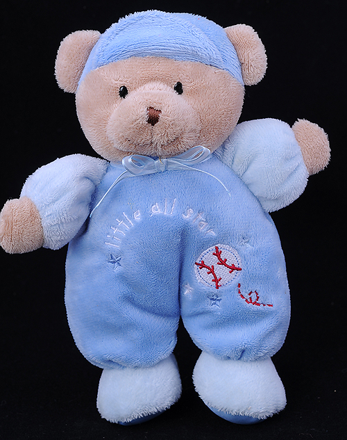 Carters BABY blue PLAY With ME Plush Bear Lovey Pull Musical