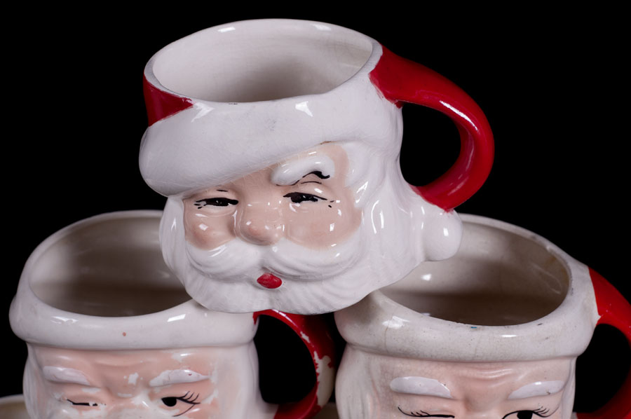 Winking Santa Mugs (Set of 4)