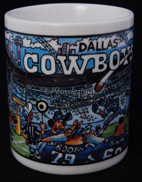 DALLAS COWBOYS VINTAGE 1990'S TEAM NFL CERAMIC COFFEE MUG - Bucks County  Baseball Co.