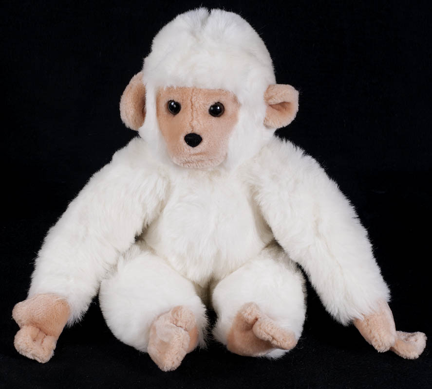white monkey stuffed animal