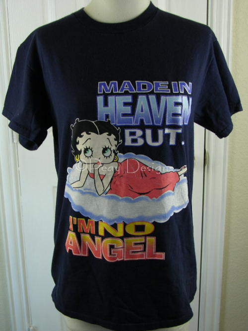 Betty Boop Made in Heaven But Im No Angel Tshirt Sz M