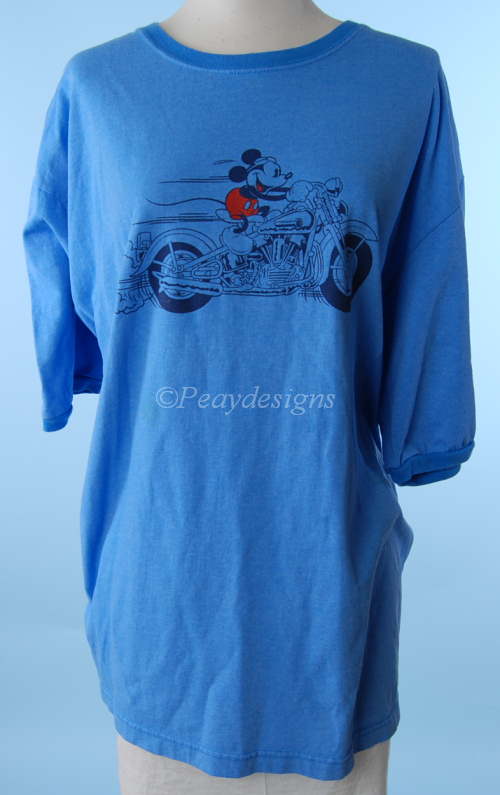 Disney Mickey Mouse CHOPPER Motorcycle Tshirt Sz 2XL  