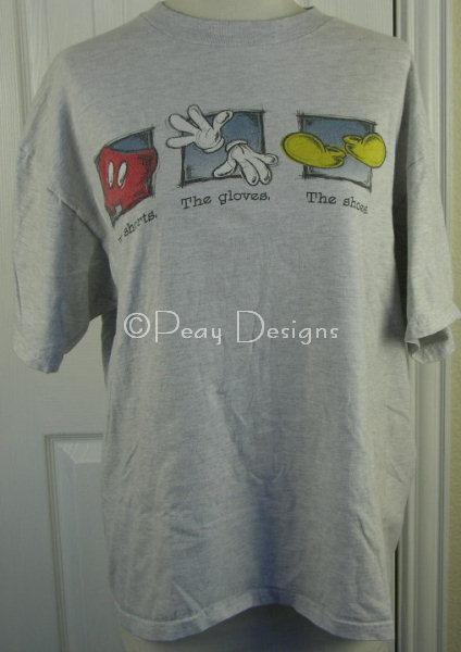 Mickey Mouse SHORTS GLOVES SHOES The MOUSE Tshirt Sz XL  