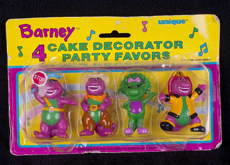 Barney Purple Dinosaur Lyons Party Favors PVC Figure Cake Topper Set ...